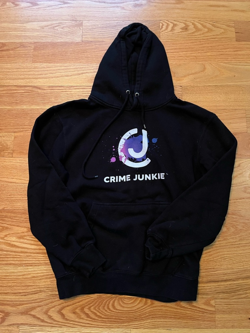 Crime Junkie Black Logo Hoodie